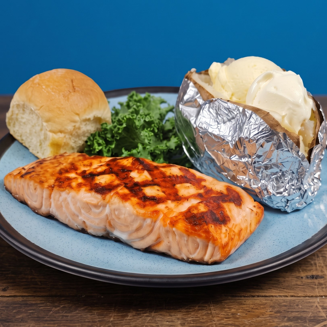 Grilled Salmon.