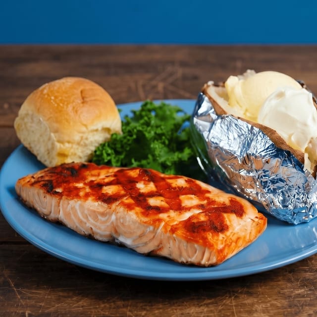 Grilled Salmon.