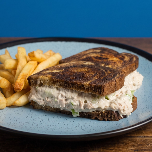 Grilled Tuna and Swiss Sandwich.