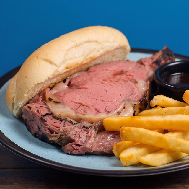 Prime Rib Sandwich.