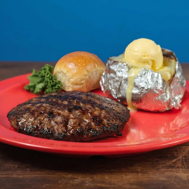 Burger Platter Steak.