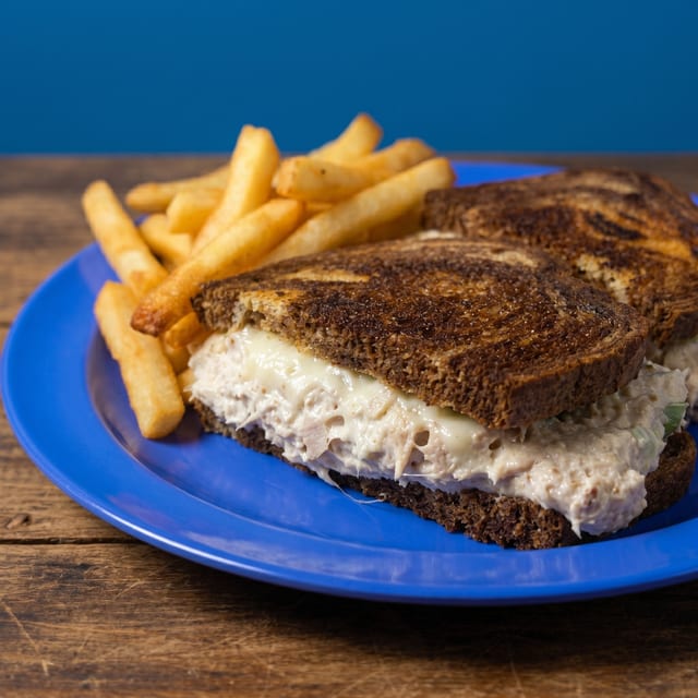 Grilled Tuna and Swiss Sandwich.