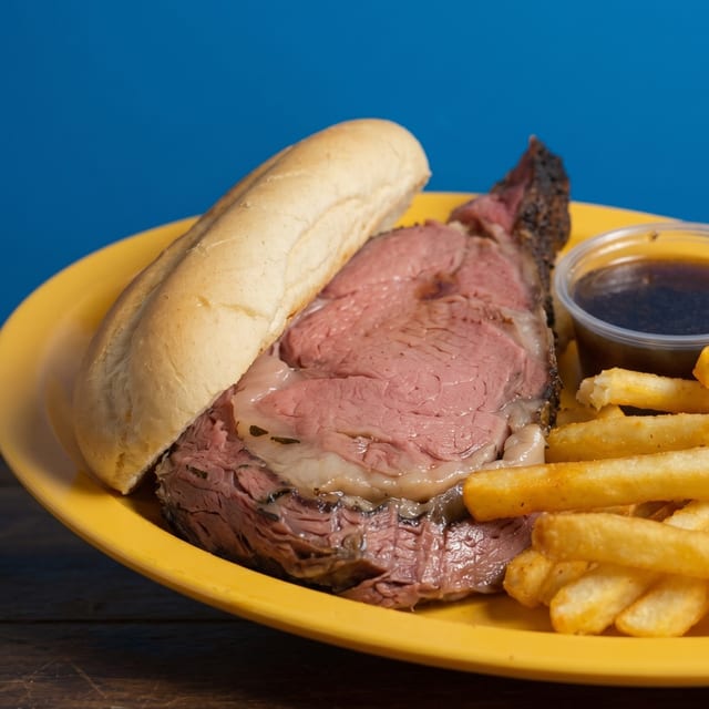 Prime Rib Sandwich.